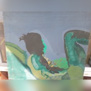 sprzedam obraz na płótnie z postacią kobiecą