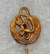 Odznaka honorowa Demokratycznego Ruchu Sportowego Brązowy wygląd 1954-57