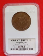 WIELKA BRYTANIA,1 PENS 1967r. - Grading GCN MS63 !!!