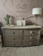 Szafa komoda ratanowa vintage 