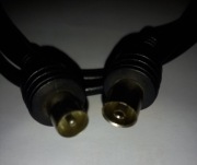 Kabel antenowy 75dB - 1,2m czarny