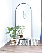 Lustro Arkadowe 180x80 Półowalne Loft Czarna Rama! Nowy - wysyłka