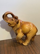 Słoń duża figurka z alabastru ładna masywna 