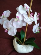 Storczyk duży 40 cm w ozdobnej donicy sztuczny