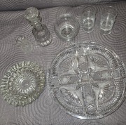 Elegancki zestaw z PRL – 10 elementów z kryształu