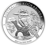 Srebrna moneta Australia 1 Dollar Kookaburra 2019 uncja srebra Ag 9999