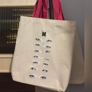 torba handmade KPOP BTS Exo ATEEZ ręcznie malowana