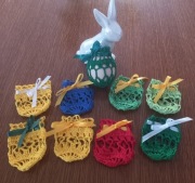 Koszulki na jajka wielkanocne szydełkowe bawełna NOWE