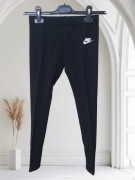 Legginsy Nike dziewczęce czarne sportowe 128-137 cm 8/9 lat getry dziecięce