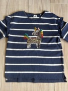 bluzka w paski z cekinowym jednorożcem 128