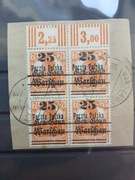 Fi 13II GG Warschau  blok czterech znaczków , kasowany 