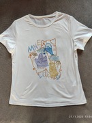 Biała bluzka t-shirt potworki L 