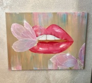 Obraz malowany ręcznie 40x30 “Słowa mają moc”