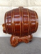 Beczka ceramiczna dekoracyjna vintage antyk PRL.