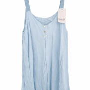 Włoska błękitna bluzka / tunika oversize / luzna