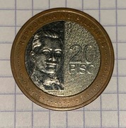 FILIPINY. MONETA. 20 -PISO -2020 - BIMETAL. 