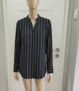 elegancka czarna koszula w paski KappAhl S/M biuro