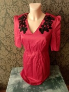 sukienka damska   czerwona m orsay