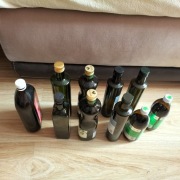 Butelki z ciemnego szkła, różne pojemności - cena 10 zł za 10 sztuk 