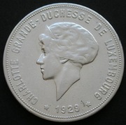 Luksemburg 10 franków 1929 - księżna Charlotte - srebro