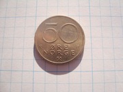 Norwegia moneta 50 ore 1982