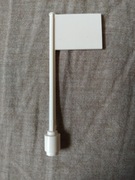 LEGO biała flaga z żebrowanych masztem