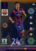 PANINI CHAMPIONS LEAGUE 2014/2015 INERNATIONAL LUIS SUAREZ BARCELONA 344