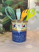 Pojemnik ceramiczny na łyżki,lód 1,5L Bolesławiec . Super Unikat.