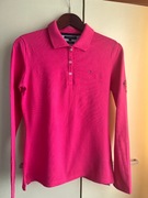 38 M 40 L Tommy Hilfiger Sport różowa koszulka polo z długim rękawem