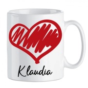 Kubek na walentynki serce personalizowany