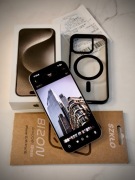 iPhone 15 PRO 128GB - P-ń - kolor Natural Titanium, etui i szkło gratis