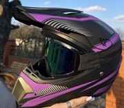 Kask pełny fullface rozmiar S Enduro Hulajnoga Rower Cross Gogle 