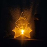 Choinka świąteczna z miejscem na świeczkę