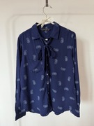 ZARA koszula długi rękaw wiązanie S wiskoza