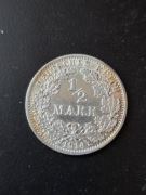 Niemcy 1/2 marki 1914 rok ( A)