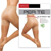 Rajstopy Uciskowe Slim Body Czarny 40Den 2-M Per Te