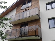 Balustrada Aluminium szklana malowana proszkowo
