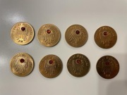 Dukaty rybnickie 1, 2, 5, 10 Miedź + bursztyn