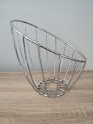 Duży druciany koszyk na owoce i warzywa drewno stal nierdzewna