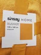 koc z żółtego polaru, 130 cm* 160 cm