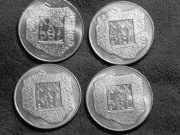 Zestaw 4 szt monet 200zł , PRL 1974, XXX lat, orginały, srebro 
