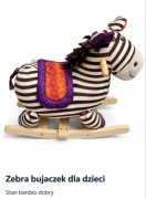 B.Toys Zebra na biegunach – bujak drewniany, dźwięki kopyt