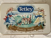 Puszki metalowe Tetley 2 szt Esencja Anglii pojemniki na herbatę kawę