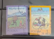 Znaczki PL, 2001r, Fi 3737, 3738, kasowane.