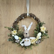 Wieniec wielkanocny na drzwi dekoracja ozdoba świąteczna wianek