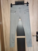 232 Szare spodnie jeansowe rurki skinny Zara rozmiar S