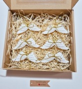 Rękodzieło Śliczna zawieszka na choinkę skrzydła anioła 6 sztuk