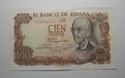 Stary banknot 100 Pesetas Hiszpania