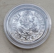 Trzy Krajcary 1664 r Zygmunt Srebro 