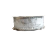 WSTĄŻKA TAŚMA dekoracyjna z lamówką Boże Narodzenie organza 2,3 cm.